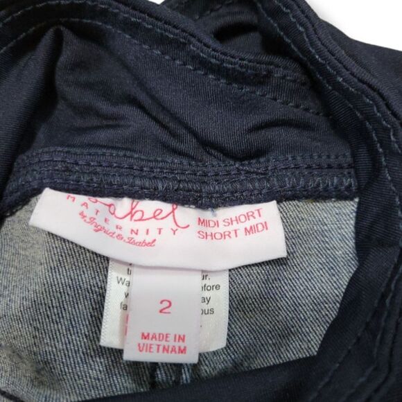 Isabel Maternity By Ingrid & Isabel Midi Short Size 2 W27" x L4.5" Denim Shorts - Picture 5 of 5